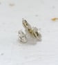 Sterling silver and brass flowers lapel pin – handmade floral brooch  - Image 4