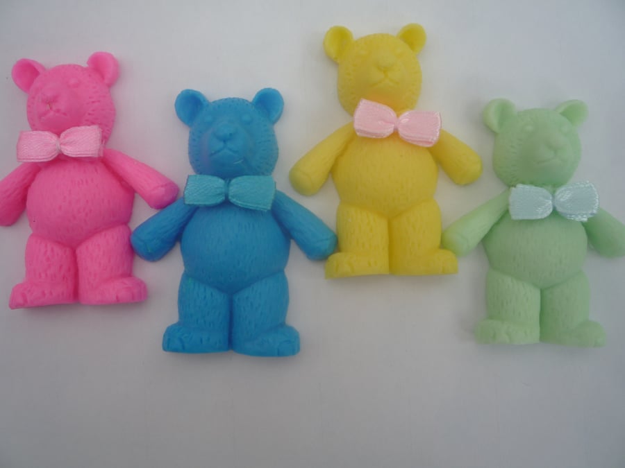 teddy bear novelty childrens soap gift x 4 handmade by soapKraft