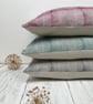 Hand Printed Organic Cotton Cushion - FOLKI - Raspberry Pink - Image 5