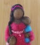  Handmade needle felted Mum with baby and child figure - Image 2