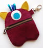 Maroon Monster Purse - Image 1