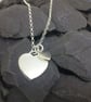 Two Hearts Sterling Silver Pendant Necklace - Image 5
