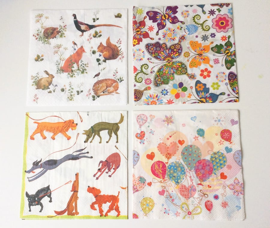 Mixed Design Napkins for Decoupage (Bundle B)