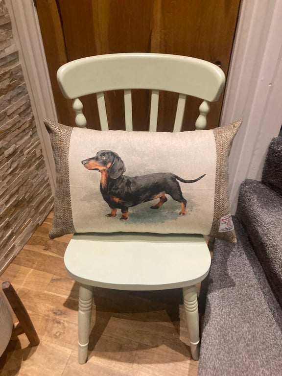 Harris Tweed Beige with Sausage Dog