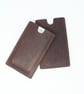Leather phone sleeve - choice of brown, tan or black; made to fit any phone - Image 1