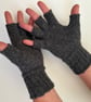 Fingerless gloves alpaca grey - Image 4