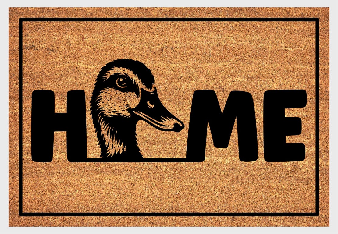 Duck Home Door Mat No.1 - Duck Welcome Mat - 3 Sizes
