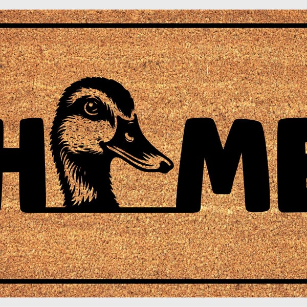 Duck Home Door Mat No.1 - Duck Welcome Mat - 3 Sizes