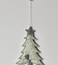 'Christmas Tree with a Glitter Star and Heart'- Hanging Decoration - Image 3