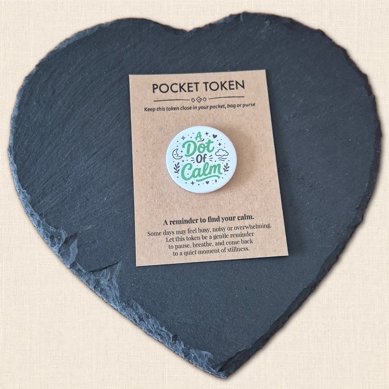 A Dot of Calm Pocket Token - Little Reminder to Find Your Calm