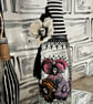 Possessed pansies (pastel)-  Decorative Upcycled Bottle  - Image 1
