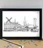 Wirral Skyline Art Print - Image 2
