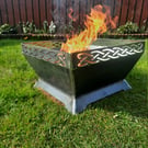 Fire Pit Classic Celtic Knot design Rustic garden patio camping