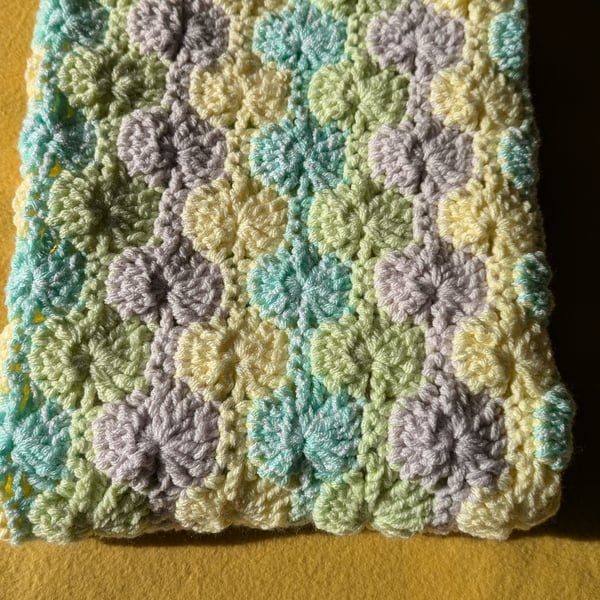 Pastel multi color baby blanket 