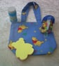 Winnie the Pooh on Blue Fabric Bag - Image 4