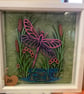 Colourful Dragonfly Shadow Box – Woodland & Pond Scene