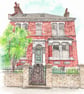 Personalised, hand-drawn house portrait in black & white or watercoloured - Image 4