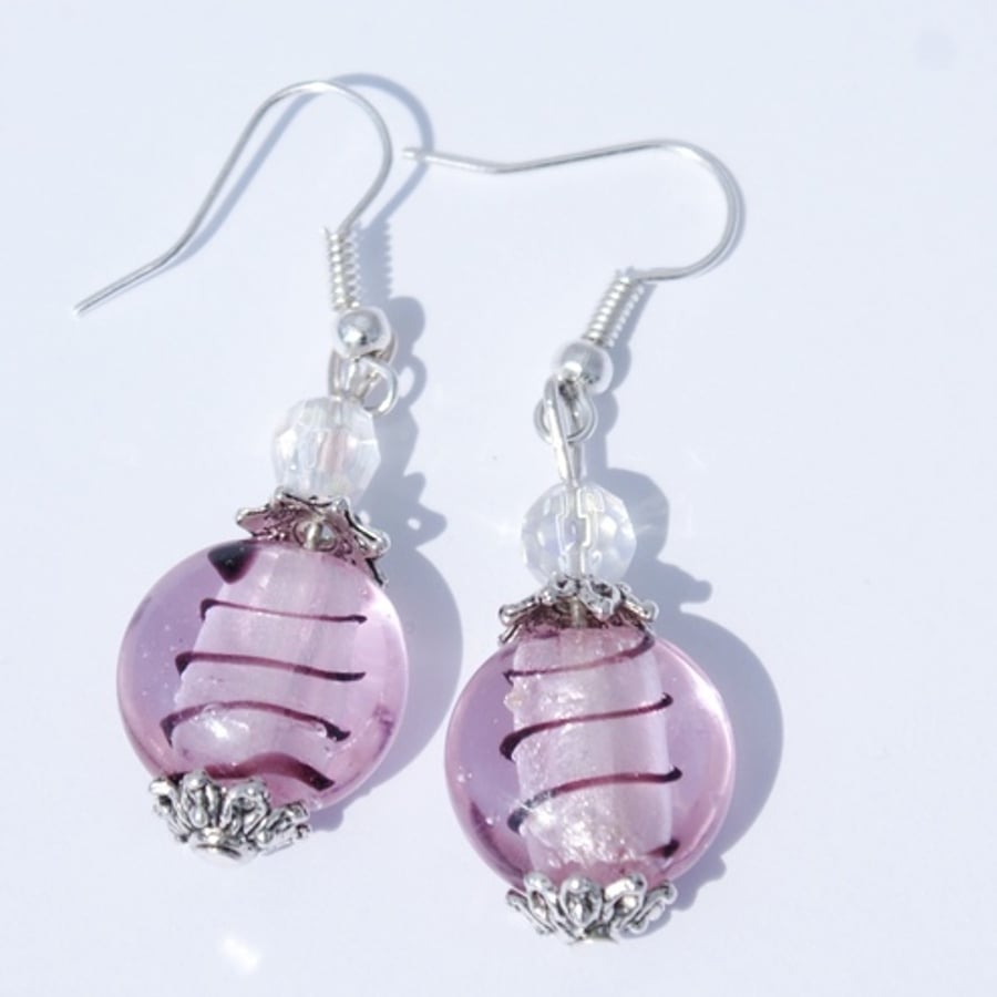 Summer pink earrings