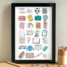 Teaching Alphabet Art Print