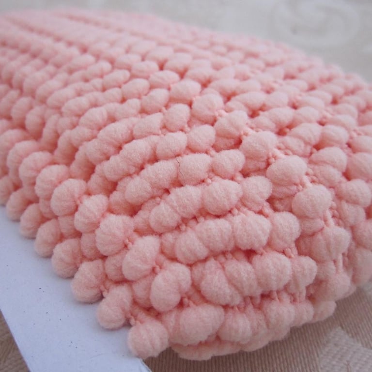 Light Peach Mini Pompom Trim