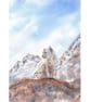 Snow Leopard Art Print, Mountain Wildlife Wall Art, Wild Cat Animal Decor  - Image 2