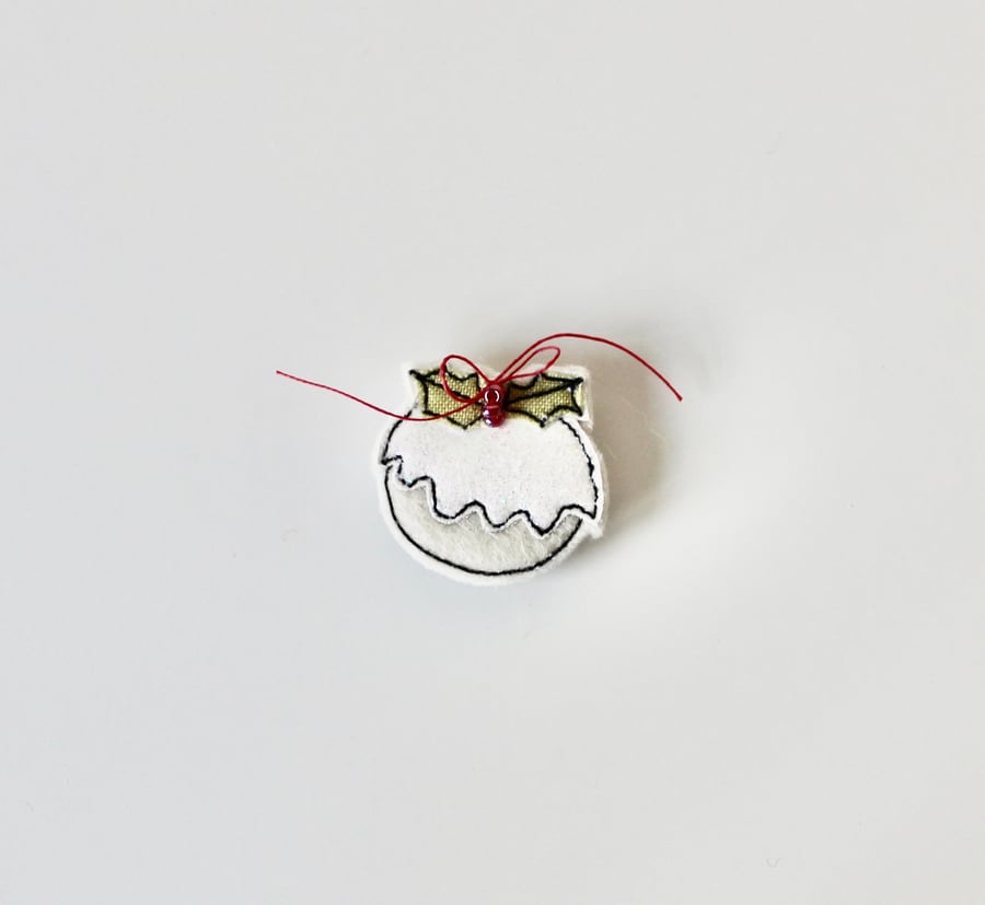 'Christmas Pudding' - Handmade Magnet