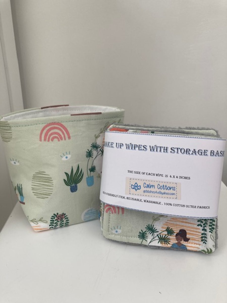 Make up wipes with storage basket