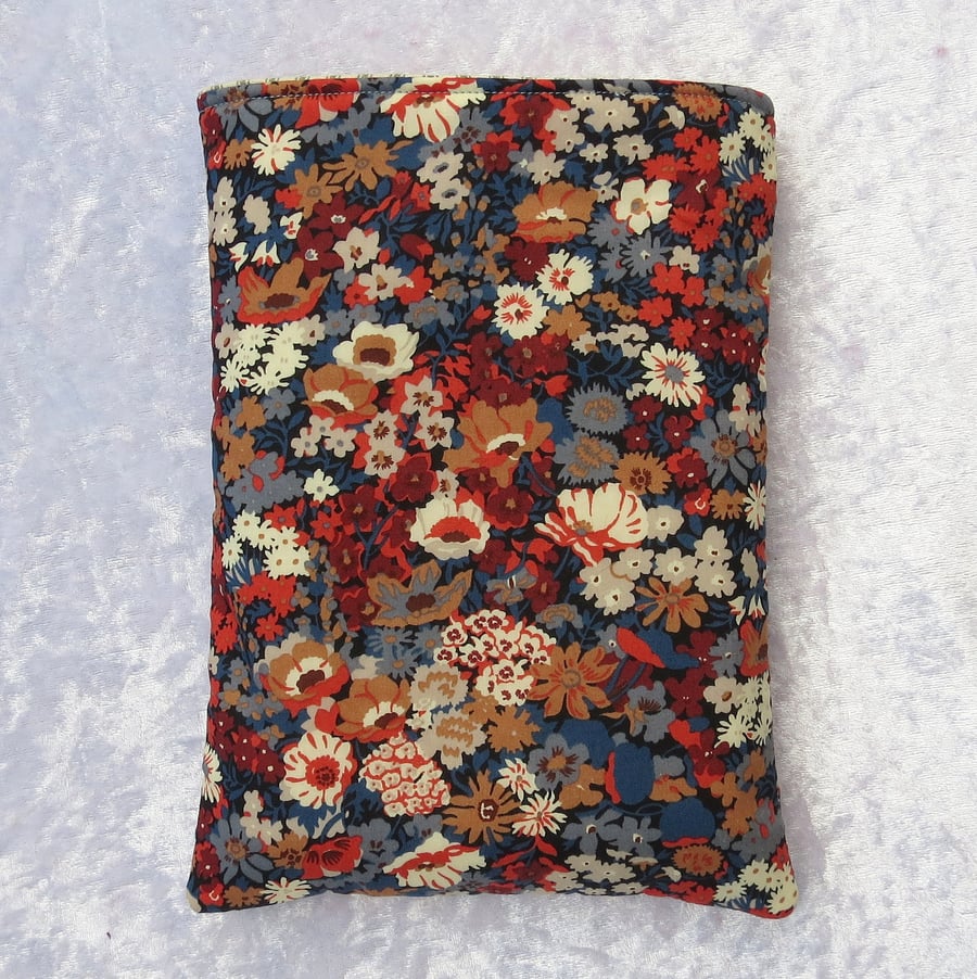 Book sleeve, Liberty Tana Lawn, floral, size medium