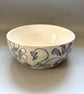 Handmade Ceramic Stoneware Bowl: Serving Bowl. Hand carved floral design. - Image 3