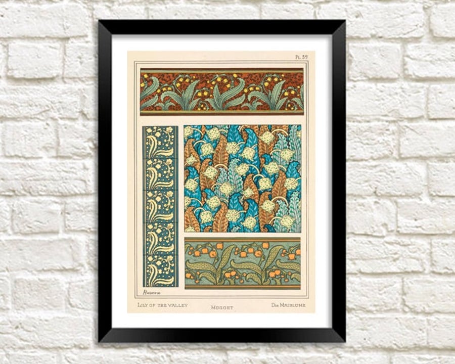 Lily of the Valley Print: Vintage Botanical Plant Art Illustration