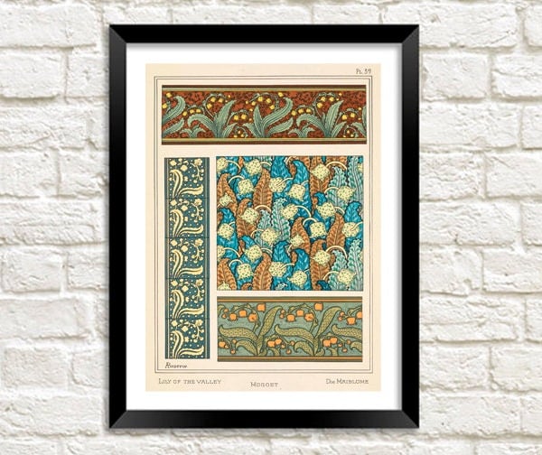 Lily of the Valley Print: Vintage Botanical Plant Art Illustration