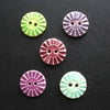 Set of five little handmade ceramic buttons