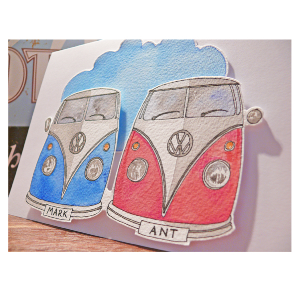 Commission a bespoke VW Camper Van Card for your loved one!