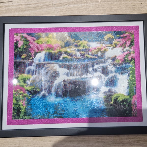 Handmade Framed Waterfall Diamond Painting