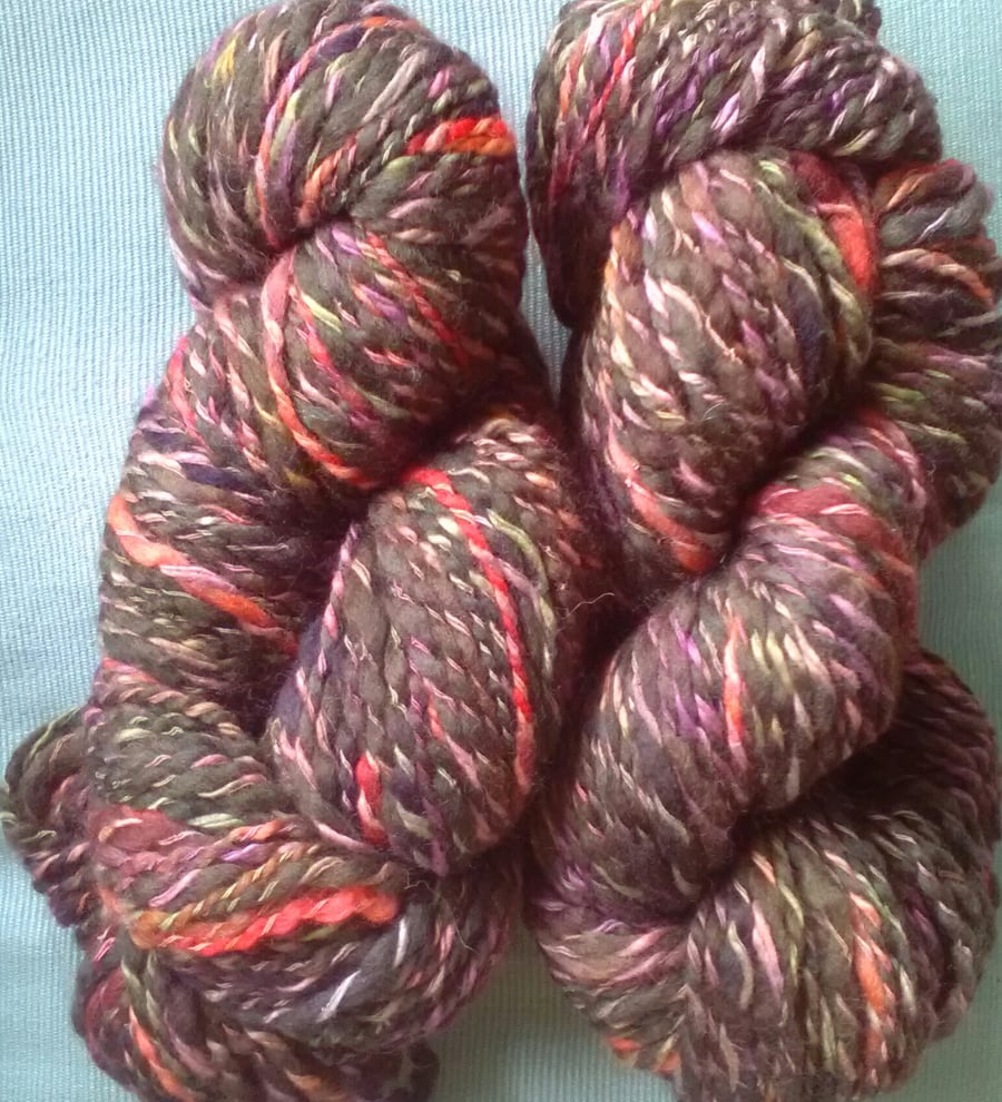 100g COLINETTE PRISM hand dyed Wool yarn with cotton twist Browns