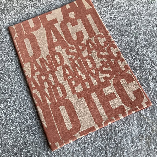 B5:  Written Word 2 shades Pink Leatherbound lined Notebook - FREE SHIPPING