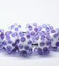 Handmade multicoloured patterned lamp work glass beads - Image 1