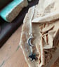 Sterling Silver Crescent Moon and Haematite Star Necklace - Image 2
