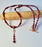Garnet & Rose Vermeil Necklace, January Birthday, Anniversary, Gifts For Her - Image 3