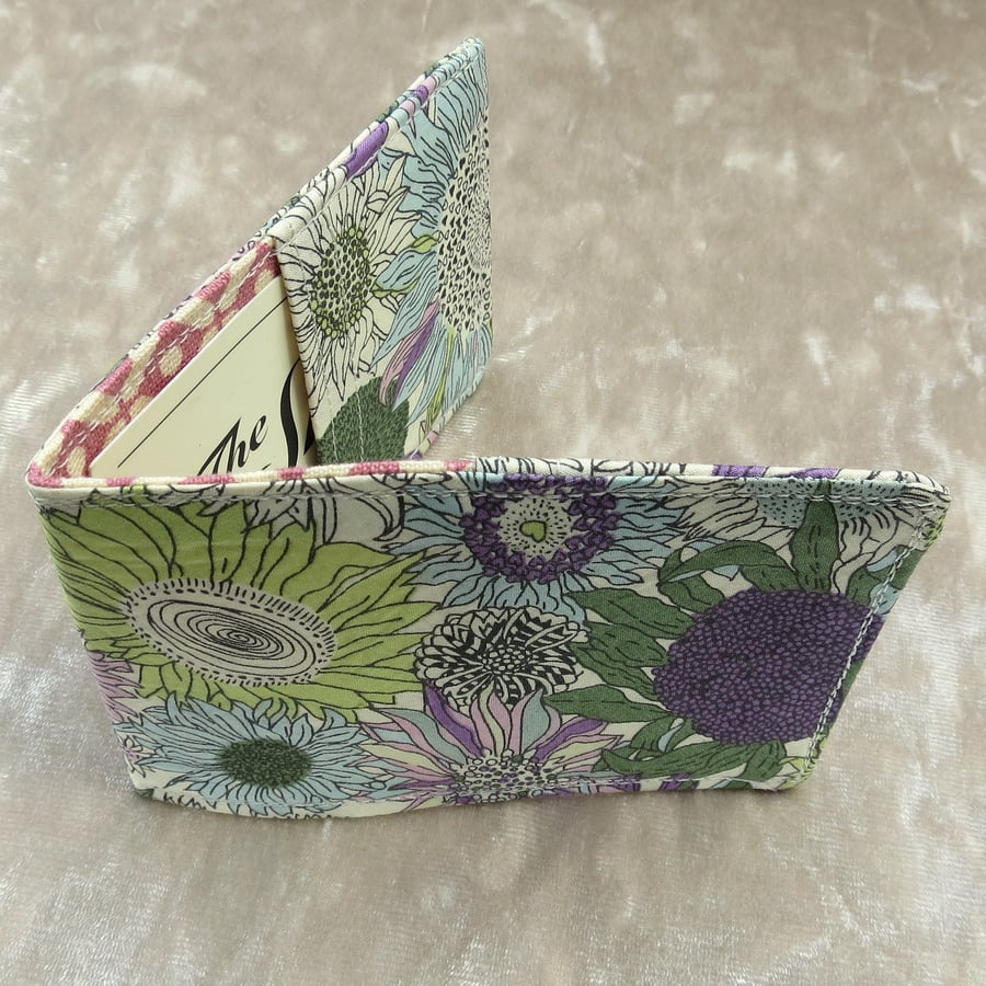 Oyster card holder. A ticket sleeve made from Liberty Lawn.