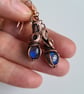 Natural Blue Labradorite Copper Earrings Earings Gift Crystal Jewellery Jewelry