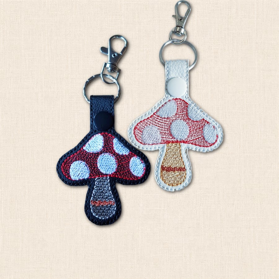 Toadstool Keyring - Cute Mushroom Woodland Bag Charm