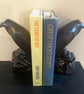  A pair of gothic raven bookends for a dramatic bookshelf -21cm x 10cm x 8cm