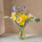 Daffodil & Iris forever bouquet in vase