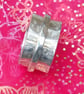 Silver Spinner or Fidget Ring - Textured Sterling Band With Moving Outer Ring  - Image 2