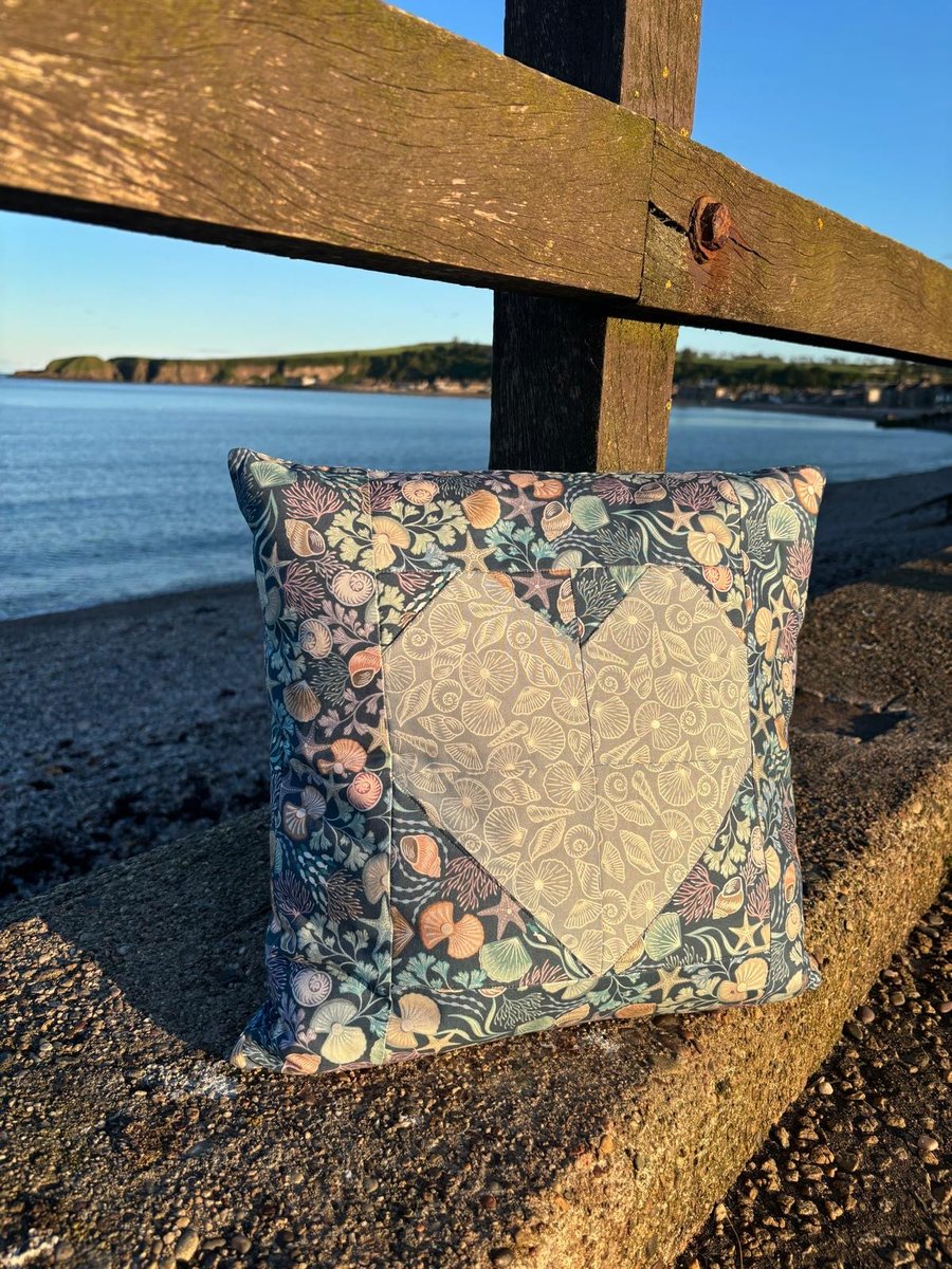 Ocean Pearls Cushion with a Heart
