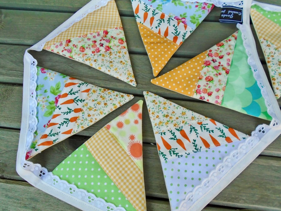  Clearance - Quilted Patchwork Cotton Bunting 