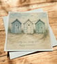 Salty Air, Sandy Toes, Happy Memories Beach Hut Coastal Card - Image 3