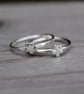 One Silver Forget-Me-Not Stack Ring