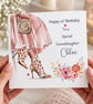 Pretty Pink Fashion Birthday Card Handmade and Personalised - Image 2